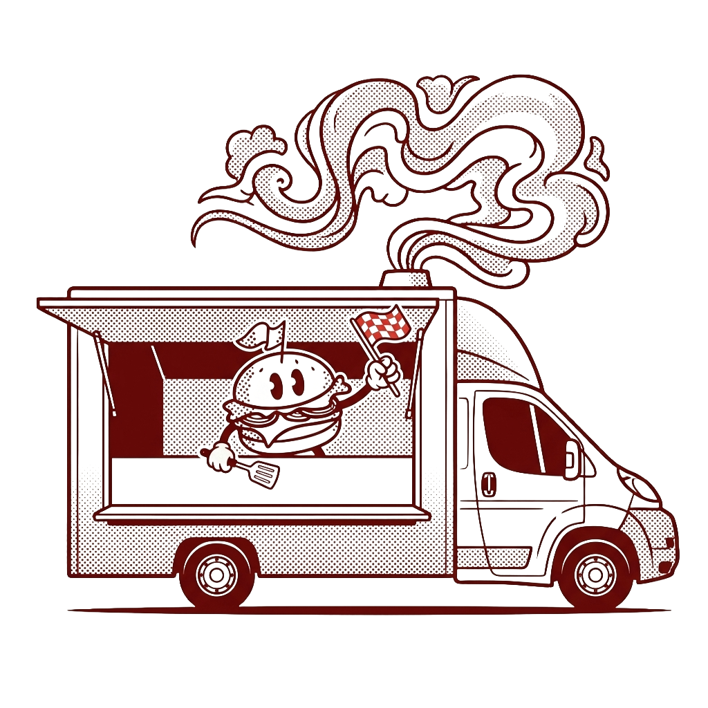 Smash It Burger Foodtruck mit Maskottchen